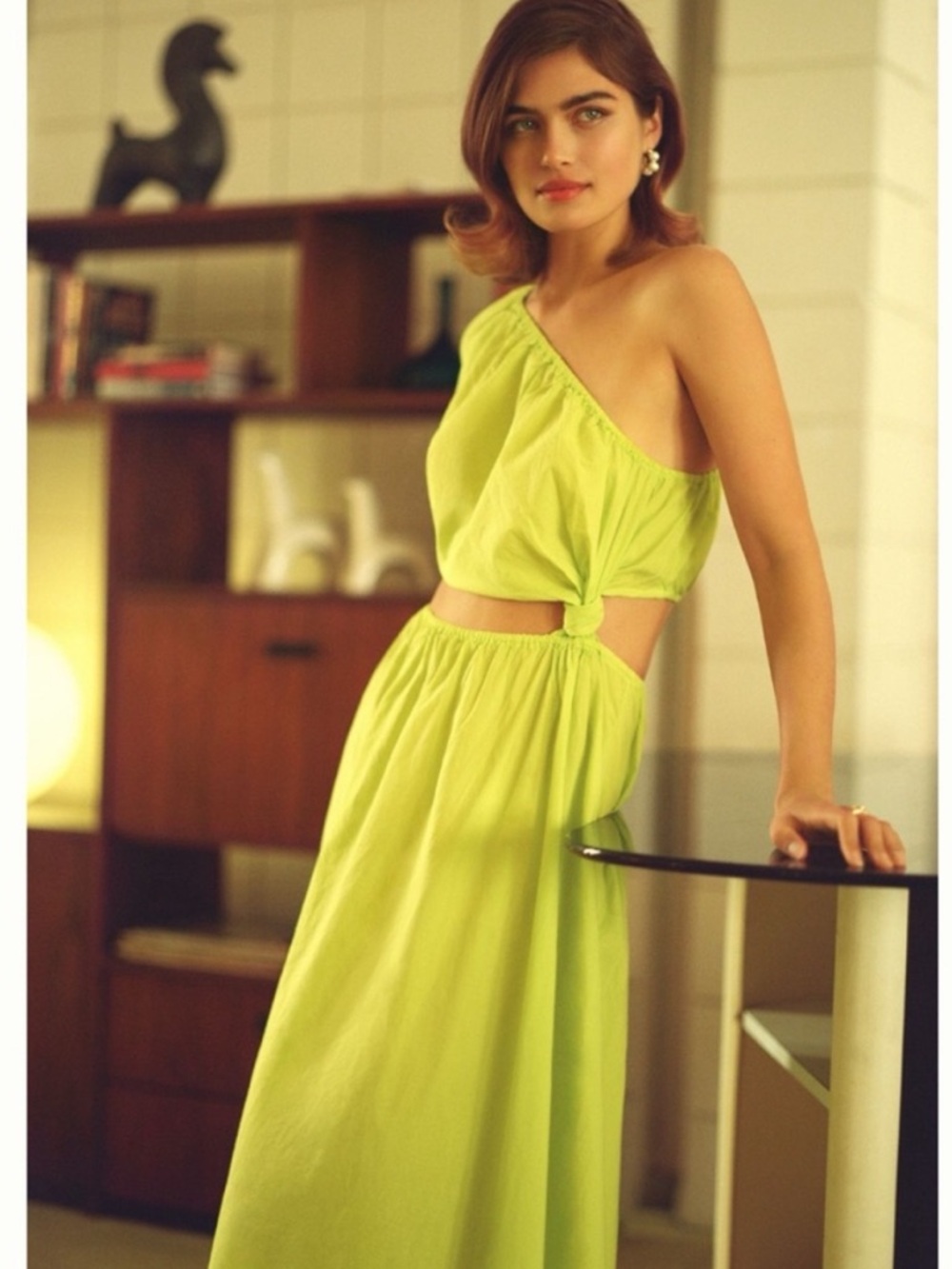 NWT Anthropologie Stateside One-Shoulder Beach Cover up Maxi Dress, S